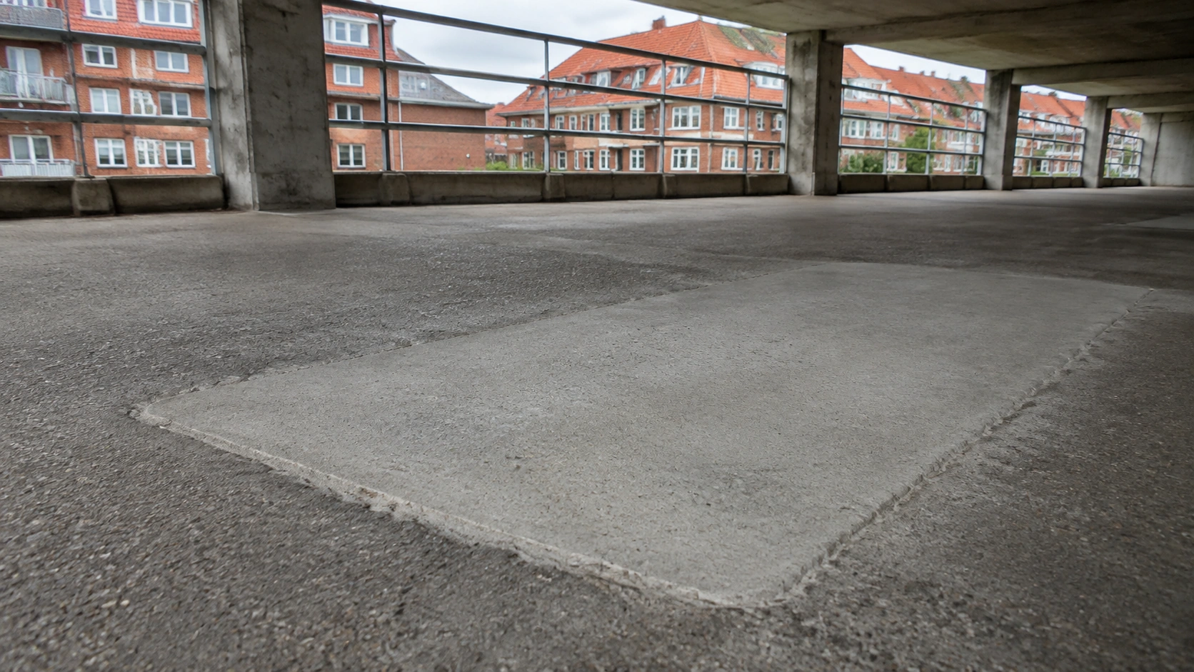 Færdig genopbygget betonoverflade