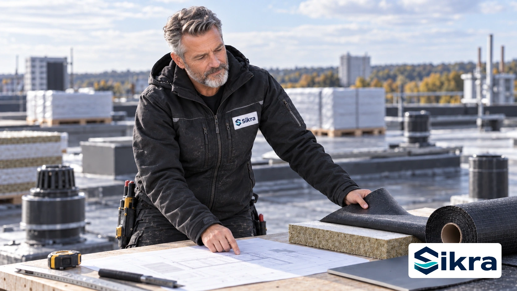 Gennemgang af projektbeskrivelse og materialeprøver til tagets systemopbygning